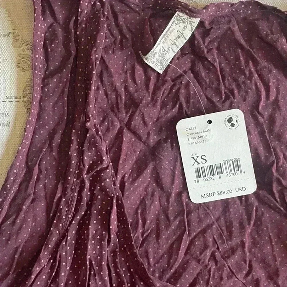 🆕Free People Voile and Lace Trapeze Slip Dress Tank NWT 88$ Size XS - Picture 5 of 7